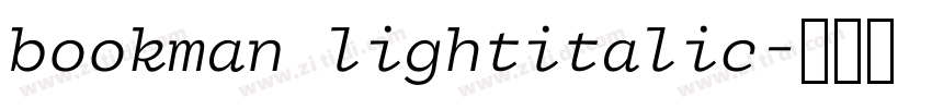 bookman lightitalic字体转换